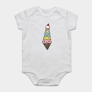 Ice Cream Cats Baby Bodysuit